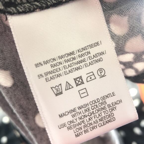 Anthropologie Maeve Black Lilt Swing High Neck Rayon Dress Women's Size Small - Picture 11 of 11